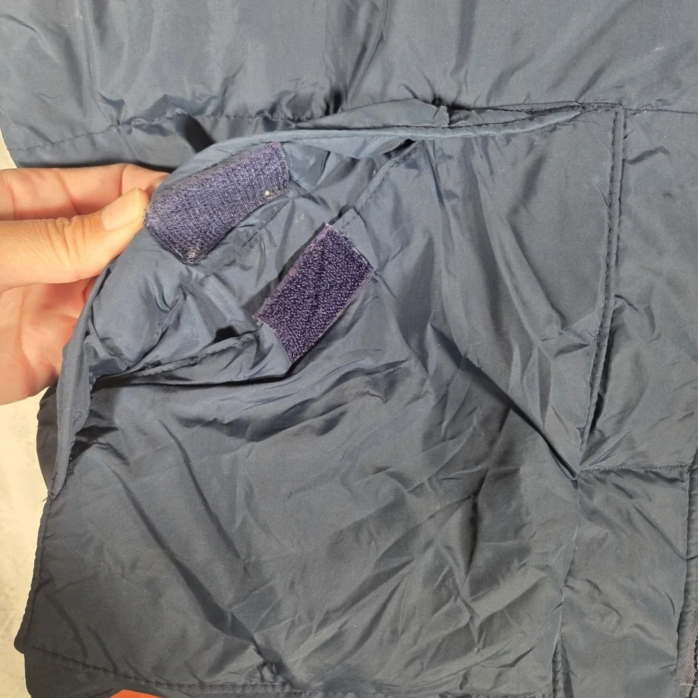 Vintage Kentfield Goose Down Puffer Vest Navy Blue Orange Reversible Men's L